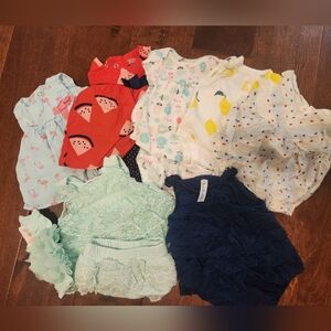 Newborn Girls Onsie Bundle (7 Total).